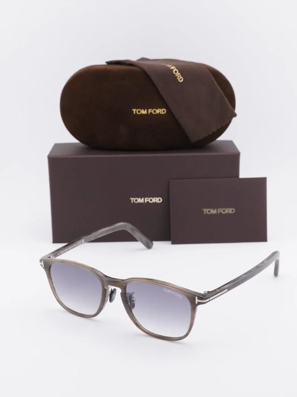 Tom Ford FT1048-D 20B Square Sunglasses -  Khaki / Smoke Gradient
